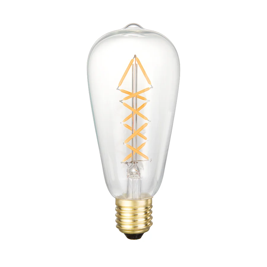ST64-10S Spiral Edison Bulb